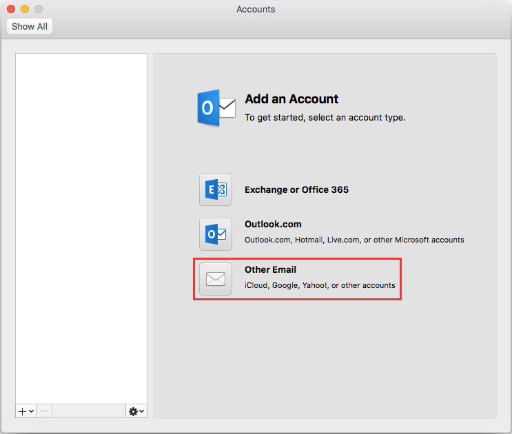 setup a gmail account on ms outlook for mac